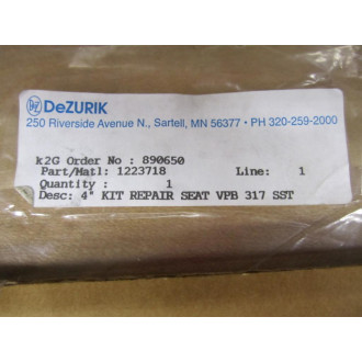 DeZurik 1223718 4"Seat Repair Kit VPB 317 SST