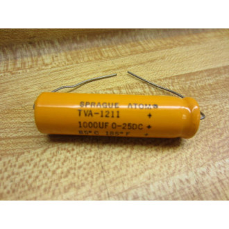 Sprague TVA-1211 Capacitor TVA1211 1000UF 25DC Orange (Pack of 3) - New No Box