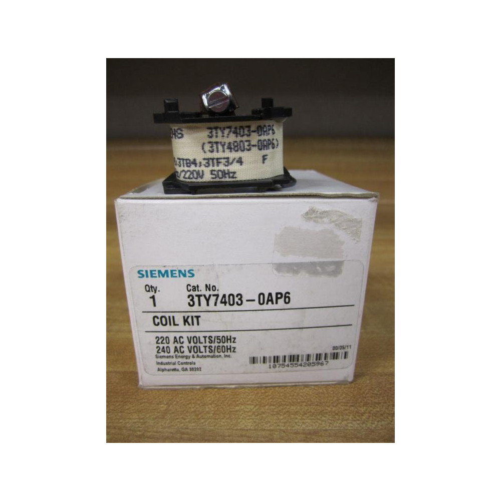 Siemens 3TY7403-0AP6 Coil Kit 3TY74030SP6