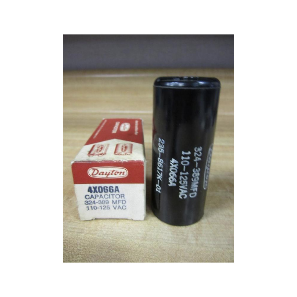 Dayton 4X066A Capacitor 324-389MFD 110-125VAC