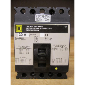 Square D FAL36030 30A Circuit Breaker - New No Box