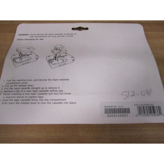 Brother TC-21 P-Touch Tape Cassette TC21 Red On White 2 Pack