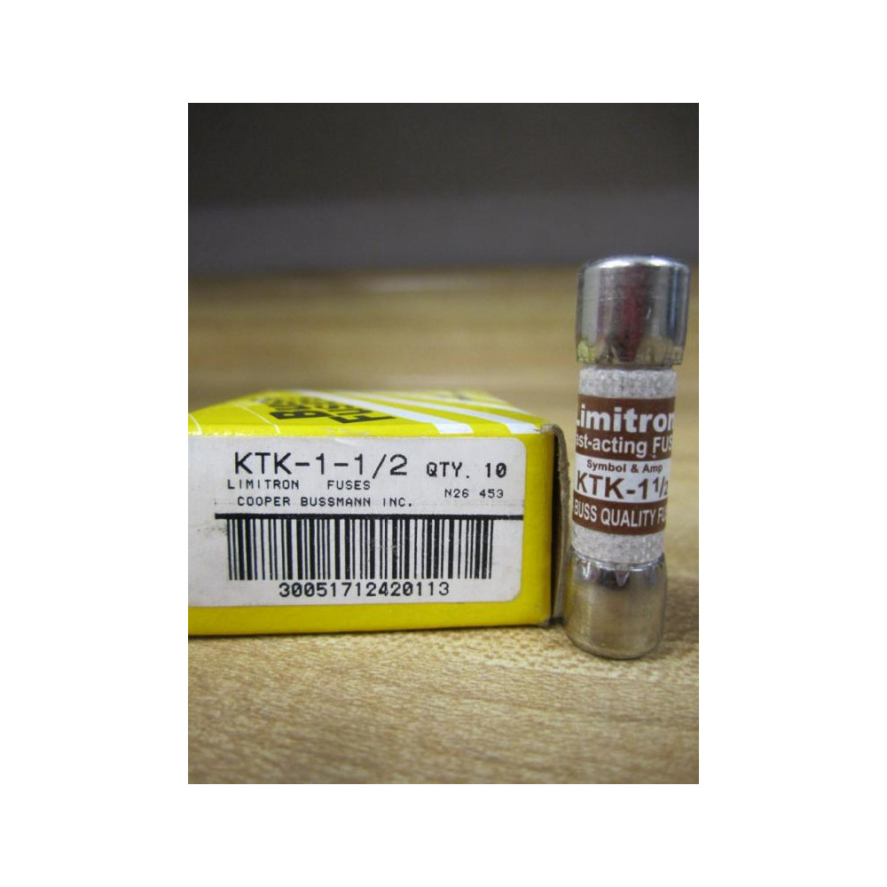 Buss KTK-1-12 Bussmann Fuse Cross Ref 6F131 (Pack of 10)