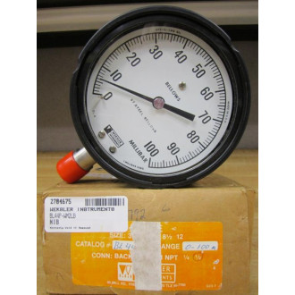 Weksler Instruments BL44P-WM2LB Bellows Low Pressure Gauge BL44PWM2LB
