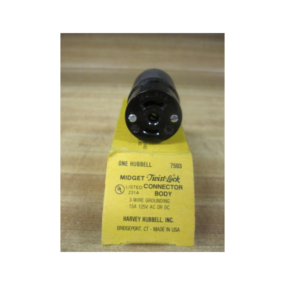 Hubbell 7593 Receptacle Twist Lock HBL 7593