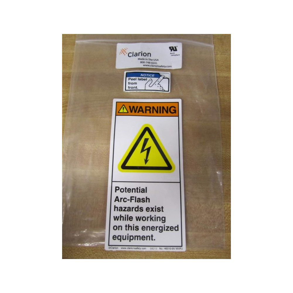 Clarion H6010-9V WVPJ Safety Label H6010-9VWHPJ (Pack of 4)