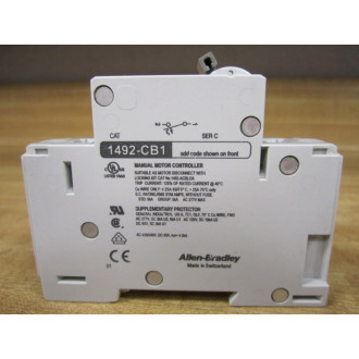 Allen Bradley 1492-CB1G100 Circuit Breaker 1492CB1G100 10A Ser C - New No Box