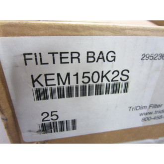 TriDim KEM150K2S Bag Filter 150 Micron 32" X 7" (Pack of 25)