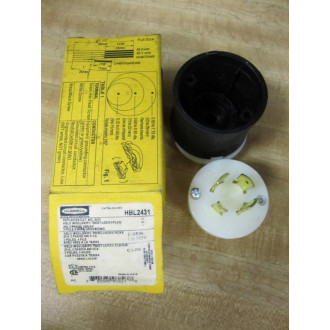 Hubbell HBL2431 Insulgrip Twist-Lock Plug 2431