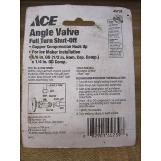 Ace 45739 Shut-Off Valve 58INX14IN
