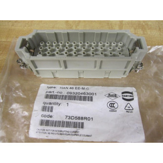 Harting HAN-46-EE-M Connector 092320463001 HAN 46 EE-M-CConn. Only