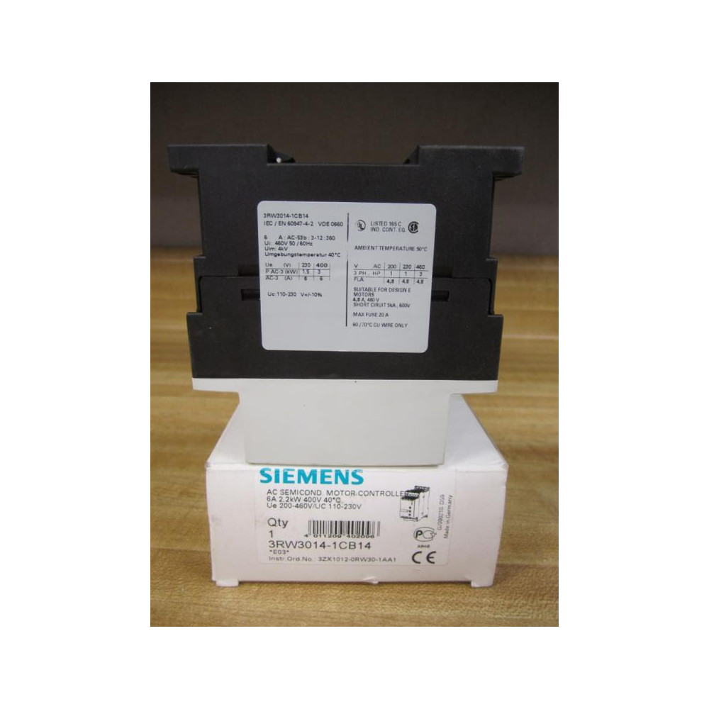 Siemens 3RW3014-1CB14 AC Semiconductor 3RW30141CB14