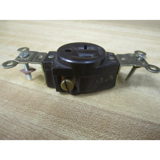 Leviton 5361 Single Industrial Receptacle Brown - New No Box