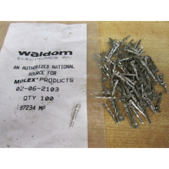 Waldom 02-06-2103 Molex Pin Contact 02062103 (Pack of 100)