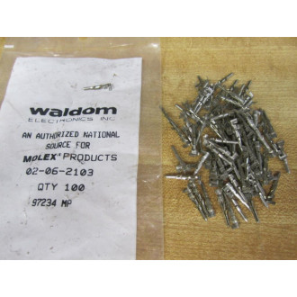Waldom 02-06-2103 Molex Pin Contact 02062103 (Pack of 100)