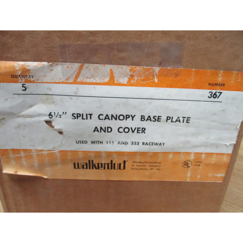 Walkerduct 367 Split Canopy Base Plate & Cover 6-12" (Pack of 5)