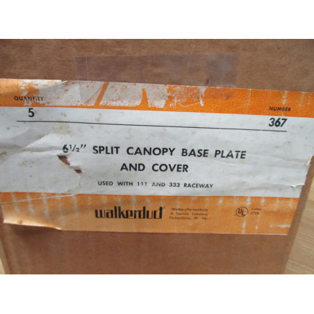 Walkerduct 367 Split Canopy Base Plate & Cover 6-12" (Pack of 5)