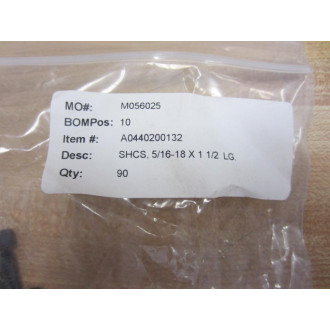 A0440200132 Bolt 516-18 X 1-12 (Pack of 90)