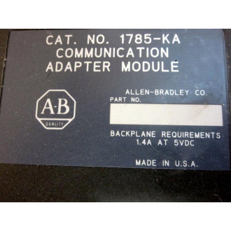 Allen Bradley 1785-KA Adapter Module Ser.A FW Rev.E - Used