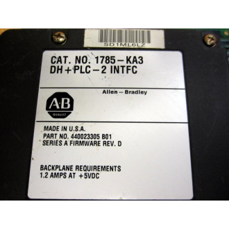 Allen Bradley 1785-KA3 DH+ PLC-2 INTFC Ser.A FW Rev.D - Used