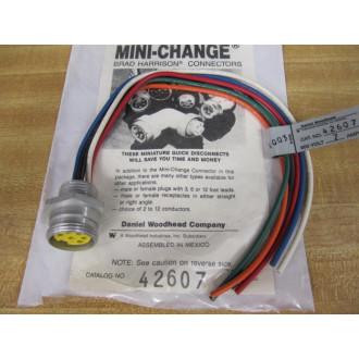 Daniel Woodhead 42607 Female Cable Assembly 2R6004A20A120 7 Amp