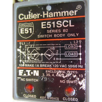 Cutler Hammer E51SCL Switch Body Series B2 - Used