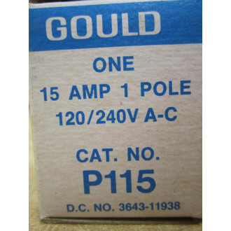 Siemens P115 ITE  Pushmatic Breaker 15A 1P 120240V