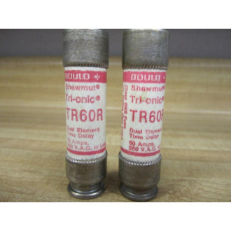 Gould Shawmut Ferraz Trionic TR60R Fuse Cross Ref 4YZE6 (Pack of 2) - New No Box