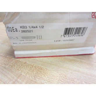 Hilti 282521 EXP Anchor KB3 14 x 4-12 (Pack of 100)
