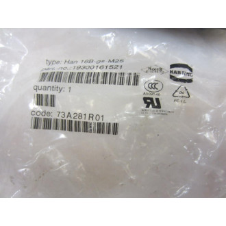 Harting 19300161521 Hood Slide Entry HAN 16B-GS-M25