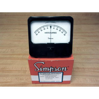 Simpson 29 SI29T Micro Amperes Panel Meter 50-0-50UADC