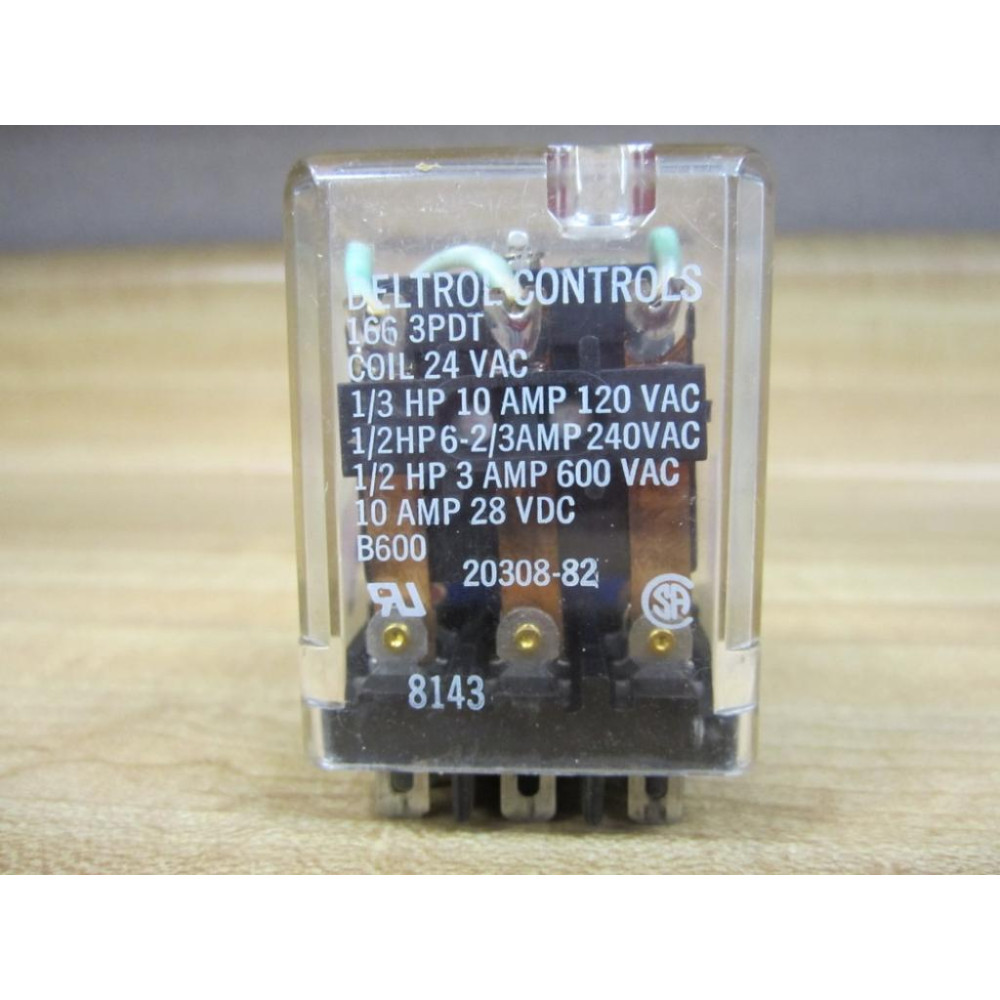 Deltrol Controls 20308-85 Relay 166 3PDT - Used