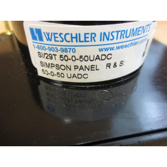 Simpson 29 SI29T Micro Amperes Panel Meter 50-0-50UADC