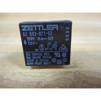 Zettler AZ-693-071-52 Relay AZ69307152 - New No Box