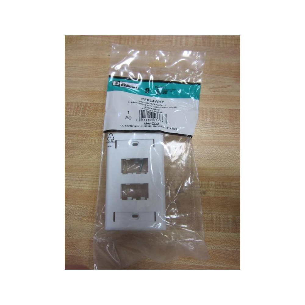 Panduit CFPL4WHY Faceplate