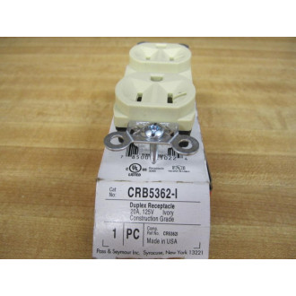 Pass & Seymour CRB5362-I Duplex Receptacle CRB5362I