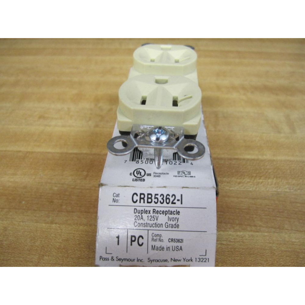 Pass & Seymour CRB5362-I Duplex Receptacle CRB5362I