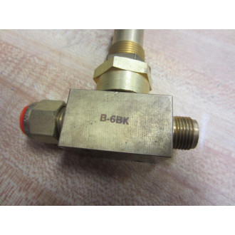 Nupro B-6BK Valve B6BK - New No Box