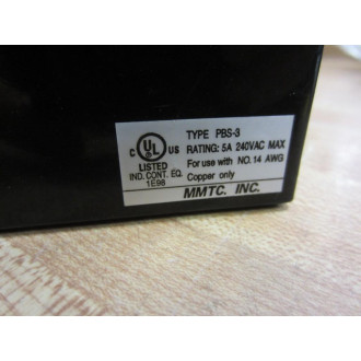 MMTC PBS-3 Station 3 Pushbutton Black - New No Box