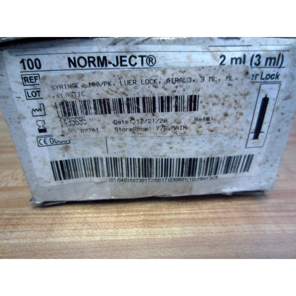 Norm-Ject 4020-X00V0 Syringe 4020X00V0 (Pack of 100)