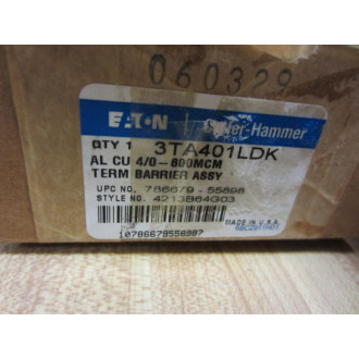 Cutler Hammer 3TA401LDK Terminal Barrier Assembly No Frame Kit