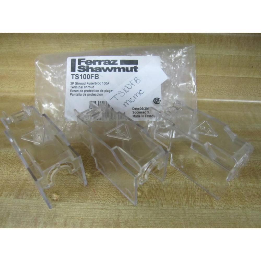 Ferraz Shawmut TS100FB Shroud Fuserbloc 37F83010 (Pack of 3)