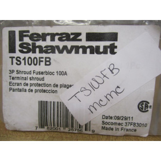 Ferraz Shawmut TS100FB Shroud Fuserbloc 37F83010 (Pack of 3)