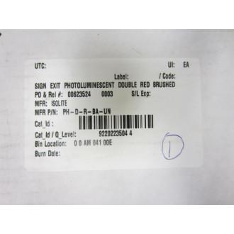Isolite PH-D-R-BA-UN Exit Sign PHDRBAUN