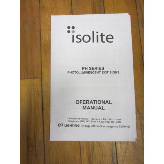 Isolite PH-D-R-BA-UN Exit Sign PHDRBAUN