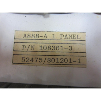 Alison Control 108361-3 Terminal Panel 0909-100AHFL - Used