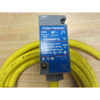 Cutler Hammer E50SA6P12 Limit Switch With Cable - New No Box