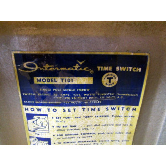 Intermatic T101 Dial Time Switch 24 Hour - Used
