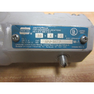 Crouse & Hinds APJ-3475 Plug APJ3475 - Used