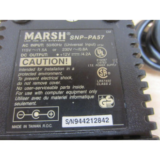 Marsh SNP-PA57 Power Supply SNPPA57 - Used